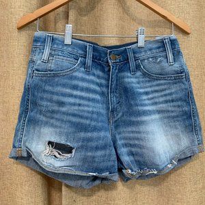 Levi's distressed high-waisted shorts